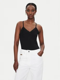 Morgan Top 192-BARBA.N Czarny Slim Fit - Koszulki i topy damskie - miniaturka - grafika 1