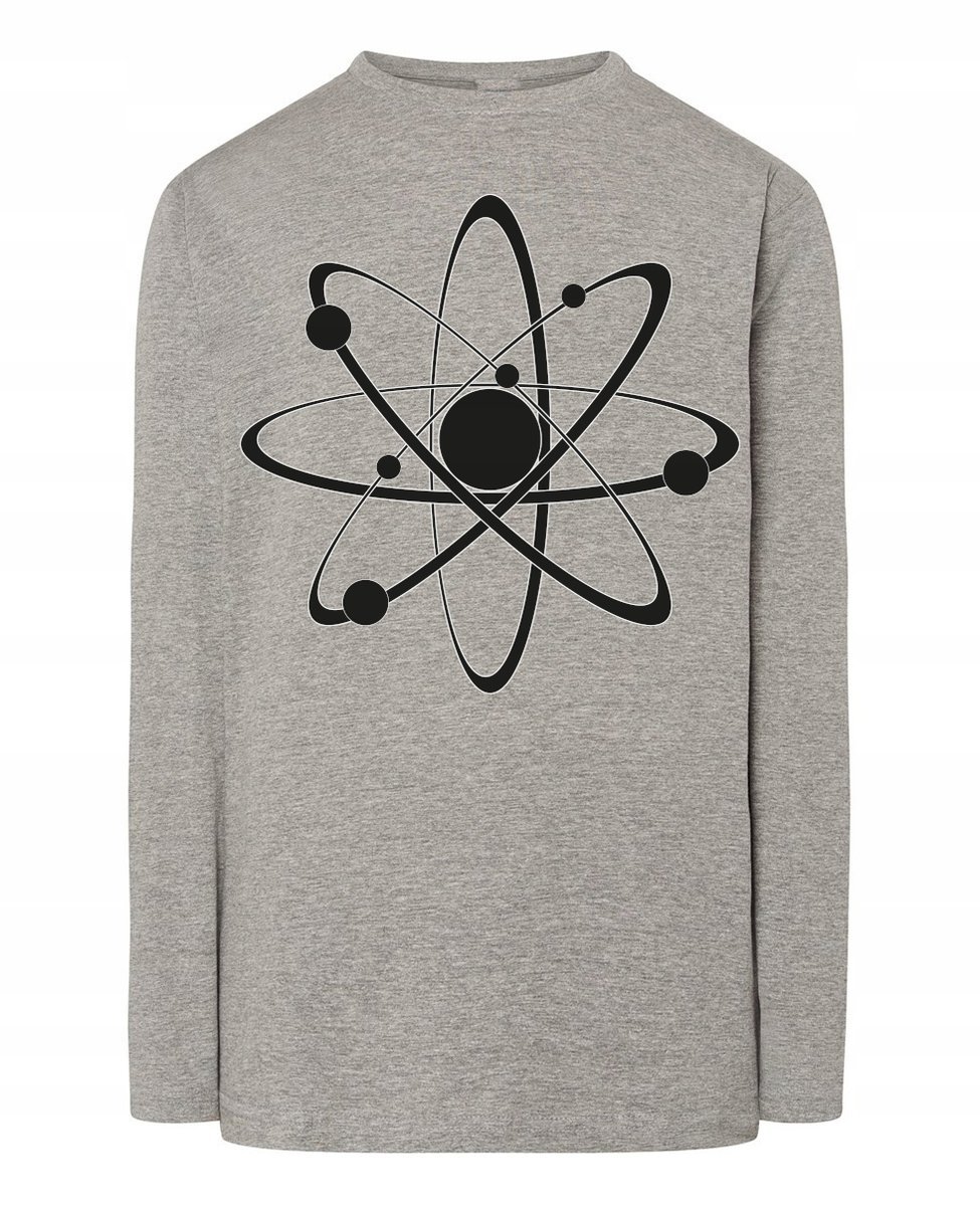Longsleeve męski fajny nadruk Atom r.L