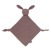 Gryzaki dla dzieci - Jollein - Przytulanka dou dou z zawieszką na smoczek Królik CHESTNUT - miniaturka - grafika 1