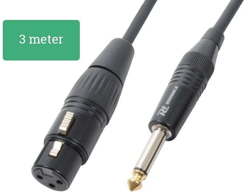 Kabel PD Connex XLR żeński - Jack 6.3mm 3m one size