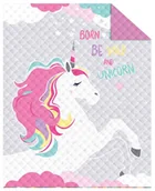 Narzuty - Narzuta młodzieżowa pikowana, wzór jednorożec, 170x210 cm - miniaturka - grafika 1