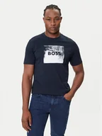 Koszulki męskie - BOSS T-Shirt Te_Wheel 50546381 Granatowy Regular Fit - miniaturka - grafika 1