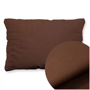 Poszewka Bawełna 50 x 80 Jednolita Ola Brąz Brązowa - Poszewki na poduszki - miniaturka - grafika 1