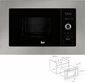 Kuchenki mikrofalowe do zabudowy - Kuchenka mikrofalowa Teka Grill Teka MWE225FI 20 L 800W 1000W 800 W 20 L - miniaturka - grafika 1