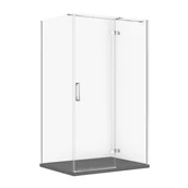 Kabiny prysznicowe - Kabina prysznicowa Cersanit Jota 120x90x195 prostokątna chrom transparentne z brodzikiem tako slim szary mat S601-418 - miniaturka - grafika 1