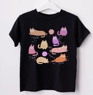 Koszulki dla dziewczynek - koszulka dla kociary - miniaturka - grafika 1