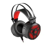 Słuchawki - Genesis Słuchawki przewodowe Neon 360 Nauszne Czarno-Czerwone - miniaturka - grafika 1