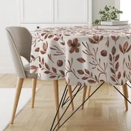 Obrusy i serwetki - Obrus okrągły AUTUMN wzór AT30 | brązowe liście średnica 150 cm - miniaturka - grafika 1