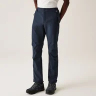 Spodnie męskie - Regatta Męskie Spodnie Trekkingowe Softshell Geo II Granatowy, Rozmiar: 34 - miniaturka - grafika 1