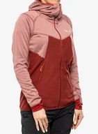 Bluzy sportowe damskie - Bluza damska Salewa Puez Hybrid PL Full-Zip - syrah melange - miniaturka - grafika 1