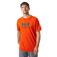 Koszulki męskie - Koszulka męska Helly Hansen Logo T-shirt patrol orange - S - miniaturka - grafika 1