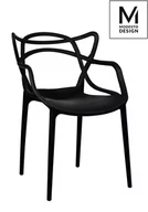 Krzesła - Modesto Design MODESTO krzesło HILO czarne - polipropylen PP044.BLACK - miniaturka - grafika 1