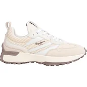 Trampki damskie - Pepe Jeans Damskie trampki Lucky KNIT, białe (MOUSSE WHITE), 40 UK, Biały mus biały, 7 UK - miniaturka - grafika 1