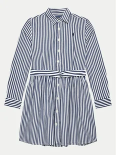 Polo Ralph Lauren Sukienka koszulowa 313934134003 Granatowy Regular Fit - Sukienki i spódniczki dla dziewczynek - miniaturka - grafika 1