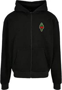 Mister Tee Męska bluza z kapturem Santa Monica Heavy Oversize Zip Hoody Black XL, czarny, XL - Bluzy męskie - miniaturka - grafika 1