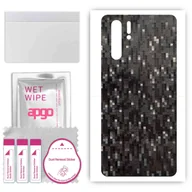 Szkła hartowane na telefon - Folia naklejka skórka strukturalna na TYŁ do Huawei P30 Pro -  Carbon Pixel Czarny - apgo SKINS - miniaturka - grafika 1
