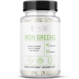 IRON HORSE Iron Greens 90vegcaps - Spalacze tłuszczu - miniaturka - grafika 1