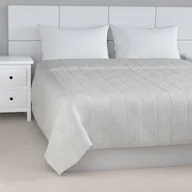 Narzuty - Dekoria Narzuta pikowana w pasy jasny popiel szer.260 × dł.210 cm Damasco 500-613-81 - miniaturka - grafika 1