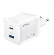 Ładowarki do telefonów - BWOO ładowarka sieciowa GaN CDA224 QC 70W 1 x USB 1x USB-C - miniaturka - grafika 1
