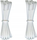 Akcesoria obuwnicze - WOSKOWANE Sznurówki BIAŁE Sznurowadła 120 cm ŚREDNIE Okrągłe 3,5 mm G15-89 - miniaturka - grafika 1