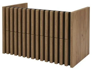 Szafka pod umywalkę Deftrans Line wisząca 80 cm dąb złoty - Szafki łazienkowe - miniaturka - grafika 1