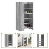 Szafki na buty - The Living Store Szafka na buty Grey Sonoma 52x37,5x100 cm Materiał drewnopochodny - miniaturka - grafika 1