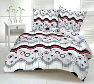 Pościel - Pościel z kory 160x200 014C Lizaki szare czerwone czarne guziki 100% bawełna gruba - miniaturka - grafika 1