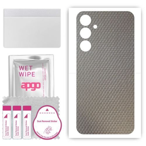 folia naklejka skórka strukturalna na TYŁ do Samsung Galaxy A05s - Aluminium krople - apgo SKINS