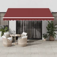 Markizy - Automatycznie zwijana markiza, burgundowa, 400x300 cm - miniaturka - grafika 1