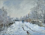 Plakaty - Galeria Plakatu, Plakat, Snow scene at argenteuil, Claude Monet, 50x40 cm - miniaturka - grafika 1