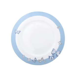 Talerz płytki Butterfly 27 cm biało-niebieski - Talerze - miniaturka - grafika 1