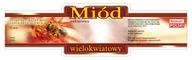 Akcesoria do hodowli zwierząt - Etykiety na Miód Wielokwiatowy (100szt) -wzór E213 - miniaturka - grafika 1