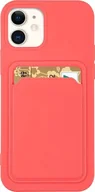 Portfele - Card Case silikonowe etui portfel z kieszonk na kart dokumenty do iPhone 12 Pro Max pomaraczowy - miniaturka - grafika 1