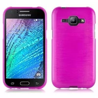 Etui i futerały do telefonów - Samsung Galaxy J1 (5) 2015 pokrowiec silikonowy-od modelu cadorabo TPU etui ochronne etui o wyglądzie szczotkowanej stal nierdzewna-Brushed wzornictwo pokrowiec telefon komórkowy Bumper Case Back Co DE-104733 - miniaturka - grafika 1