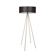 Lampy stojące - Klasyczna lampa podłogowa do salonu IBIZA z brązowym abażurem - miniaturka - grafika 1
