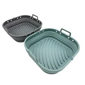 Akcesoria i części AGD - WKŁAD SILIKONOWY DO FRYTOWNICY KWADRATOWY SKŁADANY 22 x 22cm - miniaturka - grafika 1