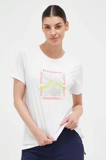 Koszulki sportowe damskie - Mammut t-shirt sportowy Core kolor biały - grafika 1