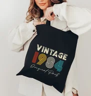 Torby i wózki na zakupy - Czarna torba na 40 urodziny - idealna na prezent na 40 -stkę - miniaturka - grafika 1