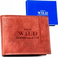 Portfele - Always Wild Duży, skórzany portfel męski w orientacji poziomej - Always Wild NoSize - miniaturka - grafika 1