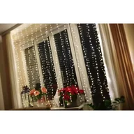 Oświetlenie świąteczne - Kurtyna zewnętrzna 400 LED druciki łezki na transformator z programatorem multikolor 150 x 220 cm Cortina - miniaturka - grafika 1