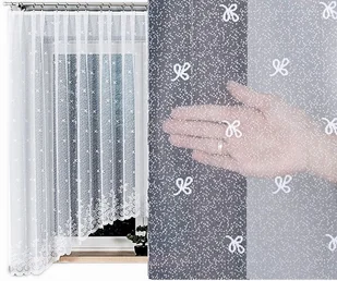 Firana żakardowa KAROLINA 300x170cm (gotowa) z łukiem - Firany - miniaturka - grafika 1