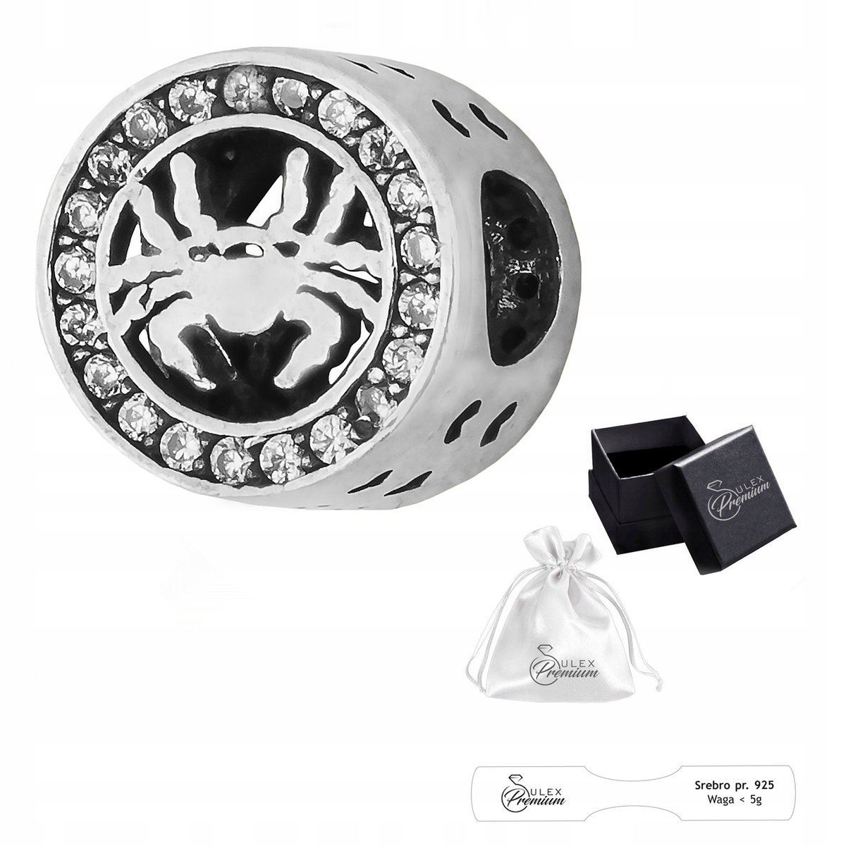 Charms srebro pr. 925 Element do Bransolet Modułowych Znak Zodiaku Rak