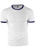 Koszulki męskie - koszulka  Rolly 010 - biała/granat - Risardi - miniaturka - grafika 1