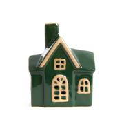 Ozdoby bożonarodzeniowe - Domek TREA z ledem zielony 9x6x11 cm HOMLA - miniaturka - grafika 1