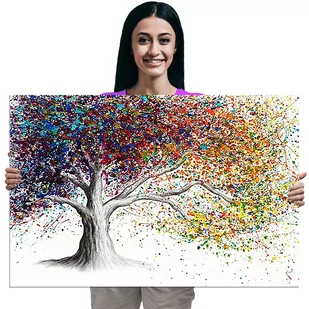 Haft Diamentowy Diamond Painting,DIAMENTOWY MALARZ,Obraz DIY 5D,Mozaika Diamentowa 60x90, Drzewo - Zabawki kreatywne - miniaturka - grafika 1