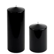 Świece - Świeca klasyczna lakier czarna 10 x 25 cm - miniaturka - grafika 1