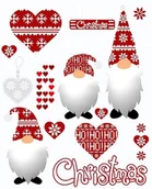 Pasmanteria - Naplamki Świąteczne Gnomy Duży Arkusz - miniaturka - grafika 1