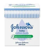 Waciki, płatki i patyczki kosmetyczne - Patyczki do uszu Johnson’s Baby Cotton Buds 200 szt (5601182162002) - miniaturka - grafika 1