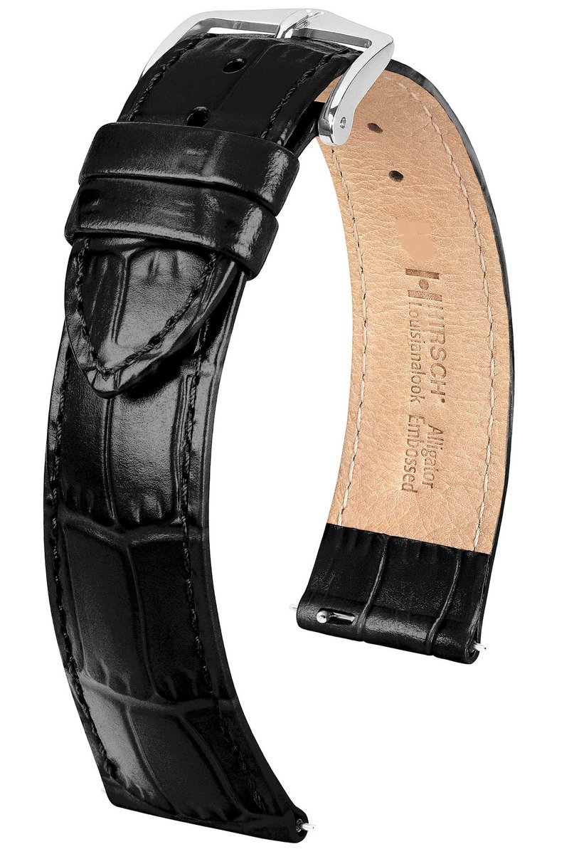 Skórzany wodoodporny pasek do zegarka 18 mm HIRSCH Louisianalook L 03427050-2-18