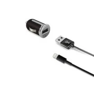 Ładowarki samochodowe - Celly Ładowarka samochodowa + przewód USB C czarna # z wartością produktów powyżej 89zł! - miniaturka - grafika 1